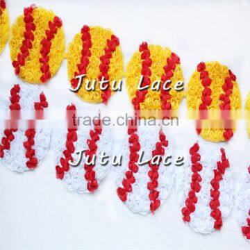 Shabby Rosette Trim Basketball , Football/rugby, Soccer Ball, Volleyball, Softball Flower Accessories photo-4