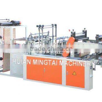 High speed double layer T-shirt rolling bag making machine