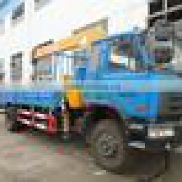 Dongfeng 6.3 ton telescopic container truck crane