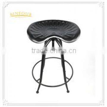 metal and wood flounced art deco chinese style bar chair