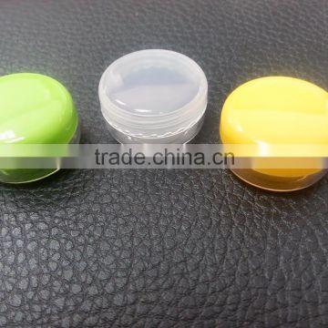 3g plastic cosmetics Jar with colored PP lid A-2