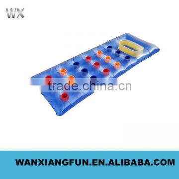 PVC inflatable air filled colorful mattress float /inflatable air mattress with colorful pot for water sports