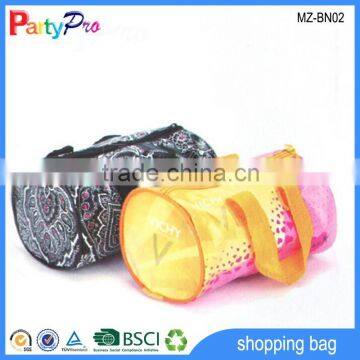 Hot Sale Promotional Laminated Glossy Cylinder Shape Bag Non Woven Shopping Bag