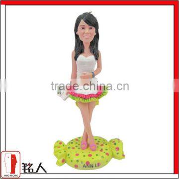 lovely customized bobble head candy girl for Valentine