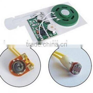 2016 wholesale recordable motion activated sound module for greeting card