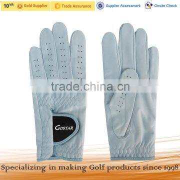 Light Blue Cabretta Leather Golf Glove