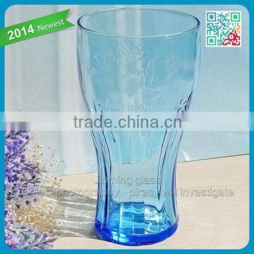 Large capacity 400ml cocacola cup christamas celebration cocacola glass cup mugs for promotional