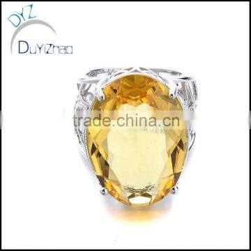 Fashion diamond ring for girl friend gold ring gemstone rings jewelry