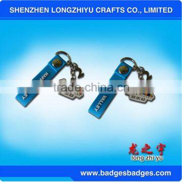 Custom beatiful color rubber keychain and metal keychain