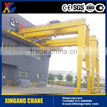 CE/ISO9001 Certificated Double Girder Semi Gantry Crane With Electric Hoist Price