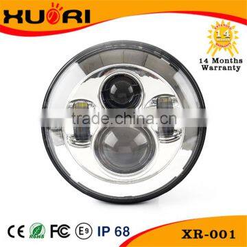 Factory super bright 45w round led headlight high and low beam with bracket for Jeep