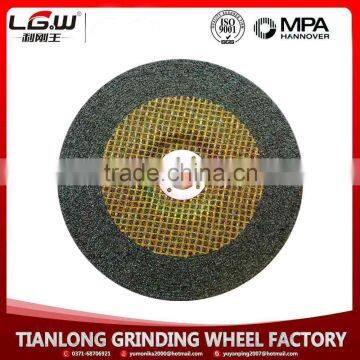 H535 China factory price 125*6*16mm black/red depressed center grinding wheel for metal/inox/stainless steel