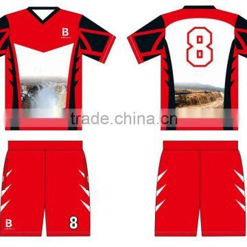 custom newest design hot sale men red team soccer jersey