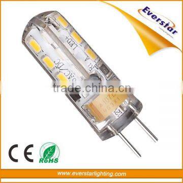 2015 Hot Sale Silicon AC/DC 12V 1.5W SMD3014 2700-7000k G4 Led Lamp