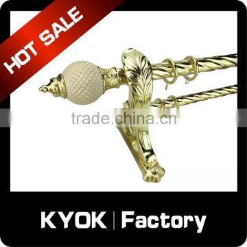 KYOK New Design Polished Brass Curtain Rods ,length 6m Curtain Pole photo-5