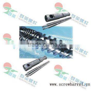 conical twin screw barrel for plastic extrusion