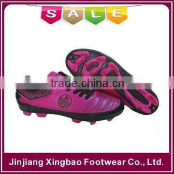 2015 Original Unique Soccer Shoes With Durable Rubber Spike Youth Size Athletic Turf Shoes Soccer Cleats Unique Design