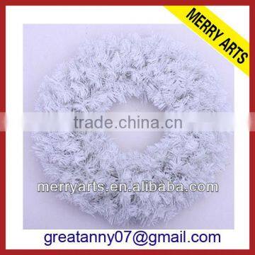 China White Artificial Christmas Wreath Cheap Christmas Decoration Wreaths