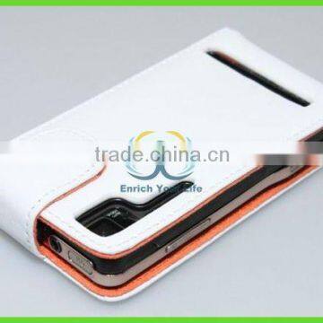 pure white wallet style leather cheque book cover for moto