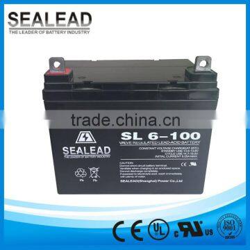 Storage lead acid recharged 6v 100Ah battery