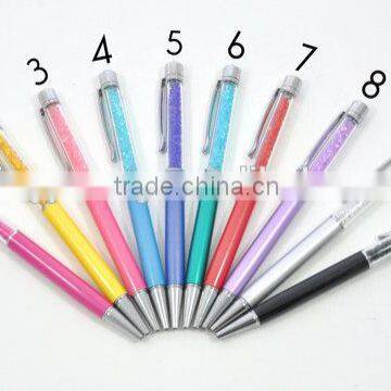 Your logo high quality crystal stylus pen for gift