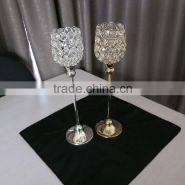 38cm high elegant wedding decoration votive candle holder crystal candle holder