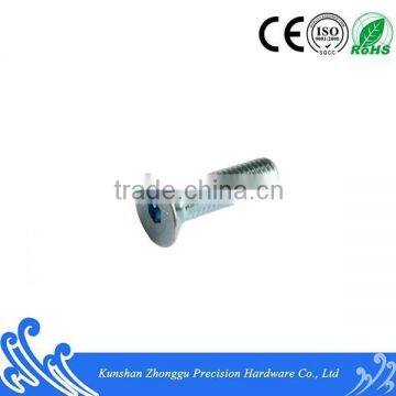 DIN7991 Hex socket flat head screw carbon steel10.9grade white zinc plating