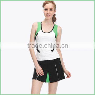 new design high quality wholesale women tennis skirt and table tennis jersey for women tennis dress