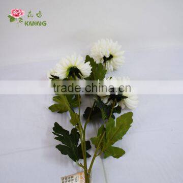BJ016 5 Heads White Big Chinese Chrysanthemum Flower for Home Decoration photo-4