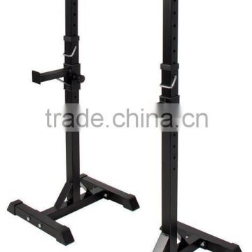 Pair of Adjustable Standard Solid Steel Squat Stands Barbell Free Press Bench