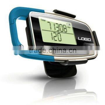 3D pedometer with step,distance & calorie counter