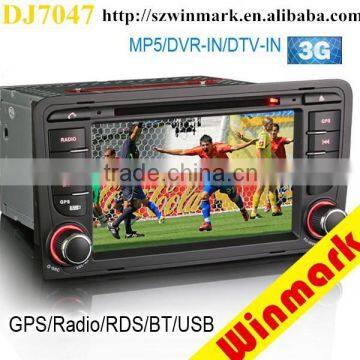 DJ7047 Car Radio DVD GPS Navigation System for A3 2008 support external TV,DVR input and 3G
