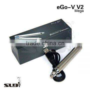 New electronic cigarette ego-v mega passthrough battery,3.0V-6.0V,1200 mah