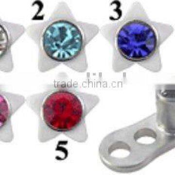 Fashion star logo crystal jeweled knock-down stainless steel skin diver