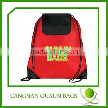 hottest logo printed printed polyester drawstring bags