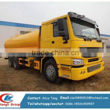 SINO HOWO 20t water tannker truck 20cbm water sprinkler road sprinkler truck