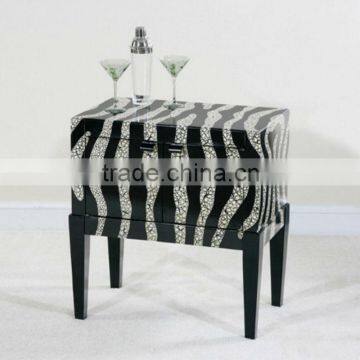 CF30109 Zebra Stripe Accent Side Table