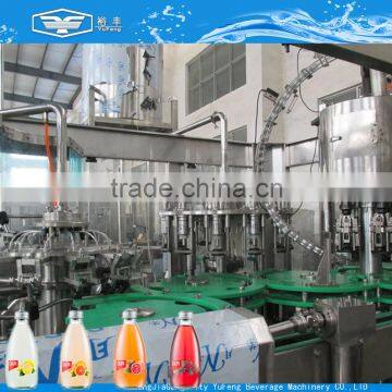 Glass bottle juicer filler with aluminum cap