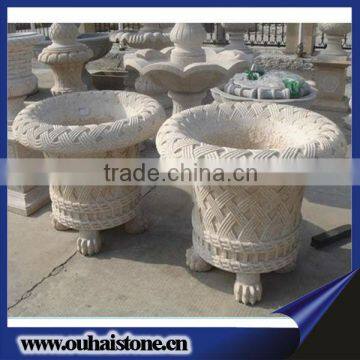 Classic Garden Stone Planters Garden Flowerpots Urns With Trellis