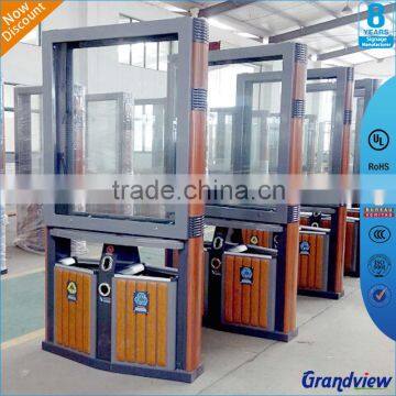 Outdoor galvanized steel advertising stand scrolling billboard with garbage can