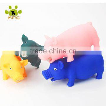 Pig Sounder animal shape for dog toys Pet toys for squeaker pig shape soft vinyl item printing custom logo