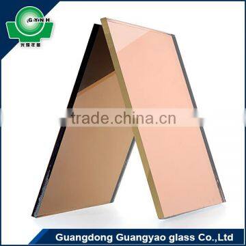 GYNH high quality decoration 5mm 6mm pink tinted sheet glass prices mirror