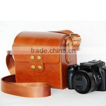 Wholesale vintage leather Camera Bag for N-ikon P600 in Dongguan