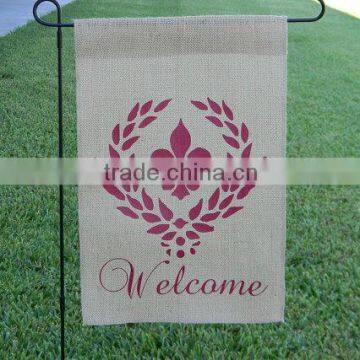 Wholesale outdoor promotional garden decoration flags cheap nylon garden flag