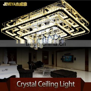 Top Quality K9 Crystal Ceiling Light 128W Amber Luxury Crystal Lamp