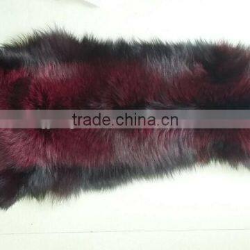 High Quality Raw Dye Red Fox Fur Skin / Silver Fox Fur Pelt