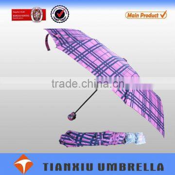 Shangyu factory supply 3 folding rainbow umbrella special multi-colored rainbow folding umbrella