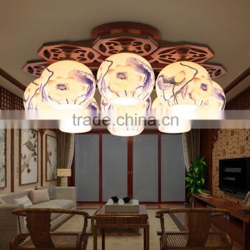 Jingdezhen ceramic celling decoration lighting led ball light