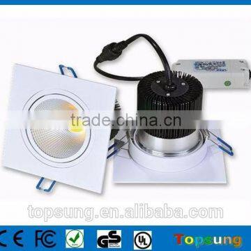 led bathroom square downlight COB IP65 10W pure white led light