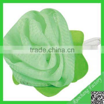 Flower shaped bath sponge with rope/bath net sponge ball/mesh bath sponge